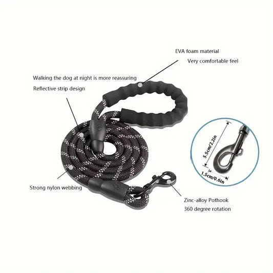 Double Heavy-Duty Reflective Dog Leash