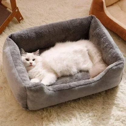 Cozy Plush Pet Bed for Cats & Small Dogs