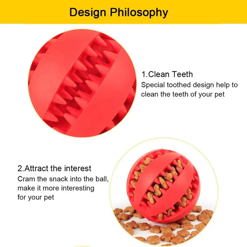 Interactive Rubber Treat Ball for Dogs