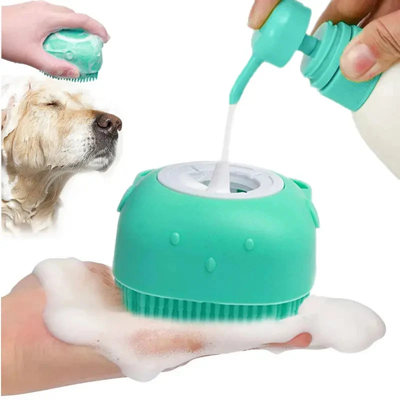 Silicone Pet Bath & Massage Grooming Gloves