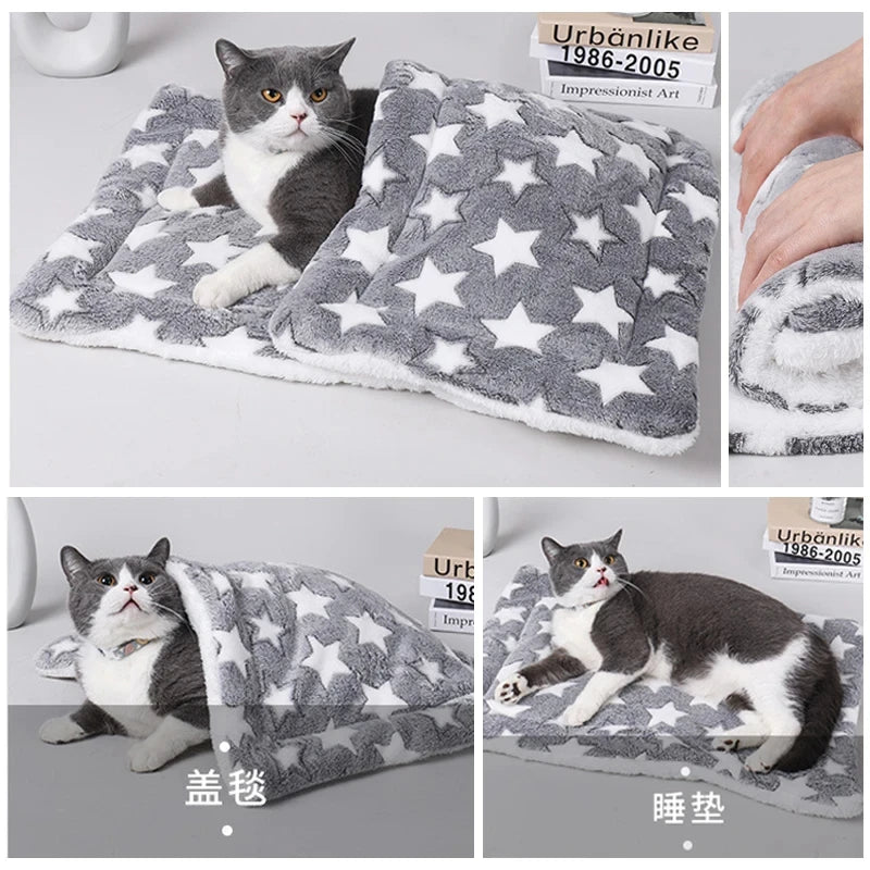 Soft Flannel Pet Sleeping Mat & Bed